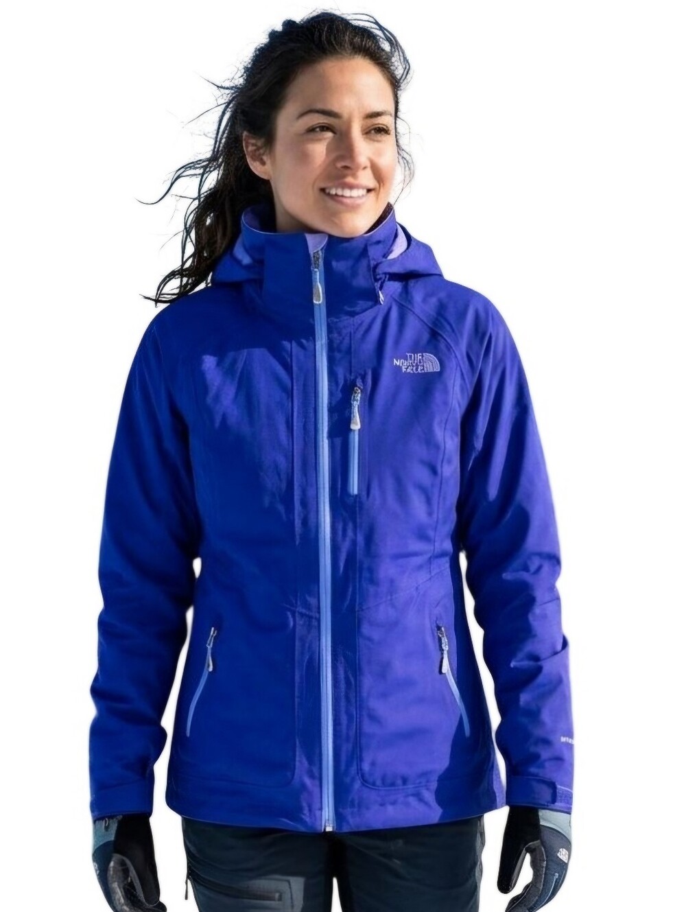 The North Face 3 In 1 Hyvent Thermoball-Eco Triclimate Hooded Blue Jacket Size S